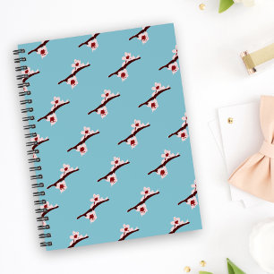 Carnet Cerisier en Fleur, Sakura, Motif Floral Rose