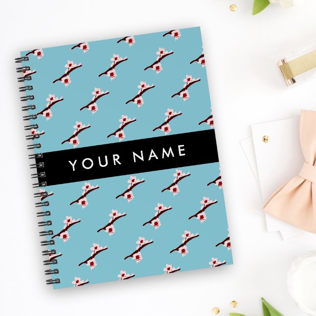 Carnet Cerisier Fleur, Sakura Rose, Votre Nom (Créateur téléchargé)