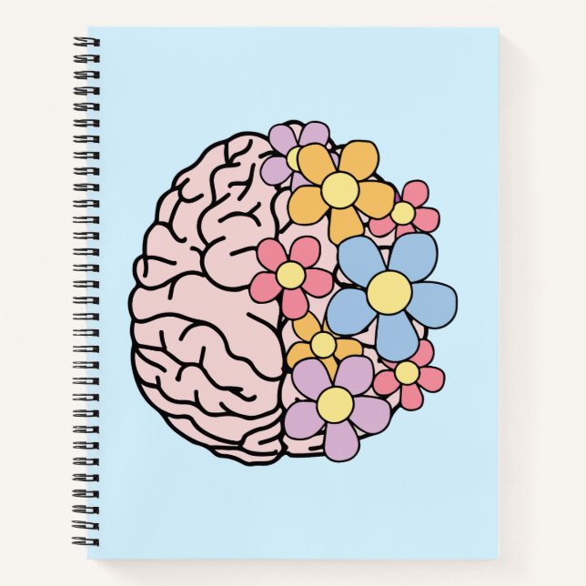Carnet Cerveau Floral Esprit (Devant)