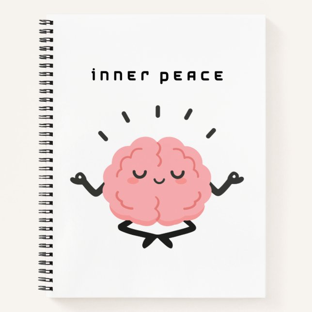 Carnet Cerveau Mignon en Méditation & Paix Intérieure Min (Devant)
