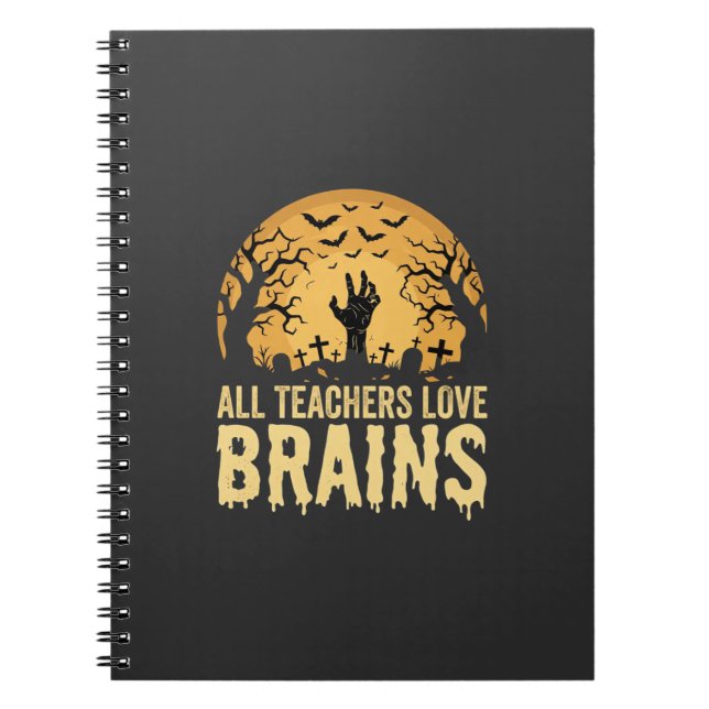 Carnet Cerveaux de professeur d'Halloween (Devant)