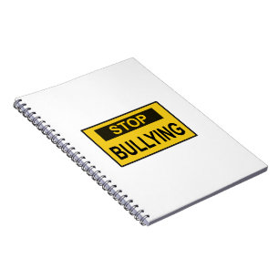 Carnet Cesser le signe d'intimidation jaune