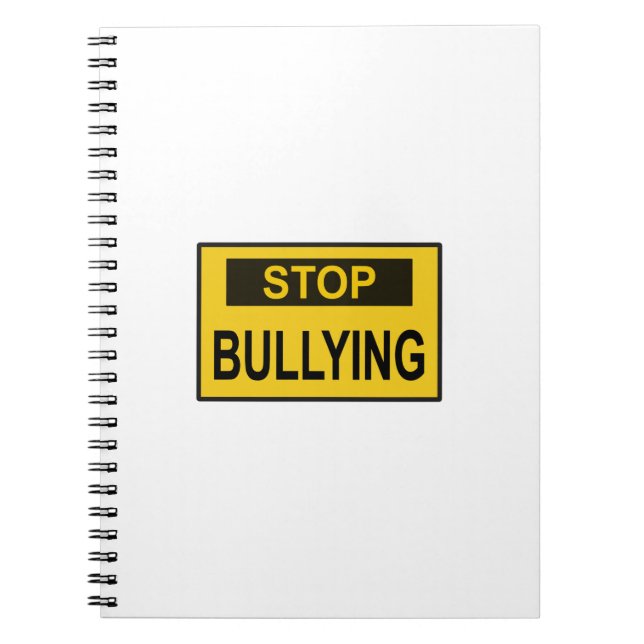 Carnet Cesser le signe d'intimidation jaune (Devant)