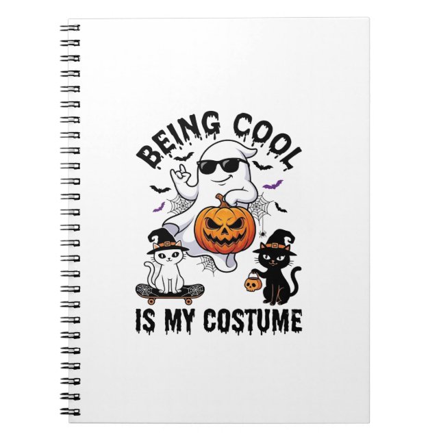 Carnet C'est Cool C'est Costume Halloween Fantôme Citroui (Devant)
