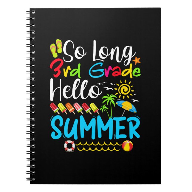 Carnet C'est fini la 3e, bonjour l'été, dernier jour d'éc (Devant)
