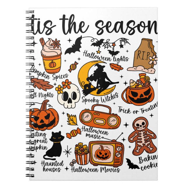 Carnet 'C'est la saison Halloween Doodles (Devant)