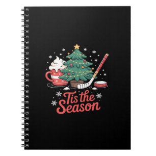 Carnet C'Est La Saison Hockey Coffee Tree Hockey Noël