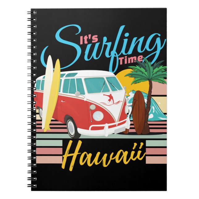 Carnet C'est le temps du surf Hawaii - Summer Beach Vibes (Devant)