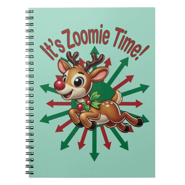Carnet "C'est l'heure de Zoomie ! Renne de Noël (Devant)