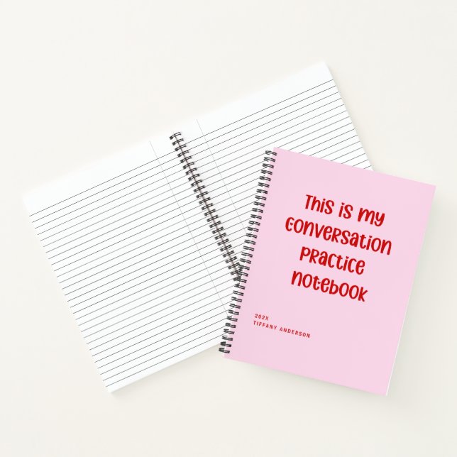 Carnet C'est ma pratique de conversation Drôle d'introver (Intérieur)