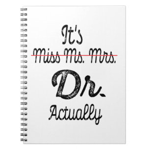 Carnet C'est Mlle Mme Mme Dr. Dr. En fait Docteur