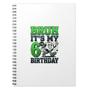 Carnet C'est Mon 6e Anniversaire Garçon de Football