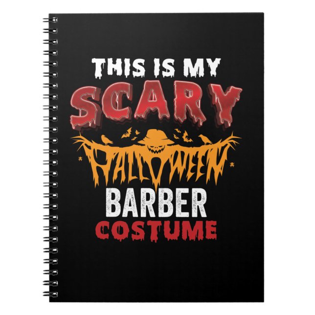 Carnet C'est mon costume de barbier effrayant (Devant)