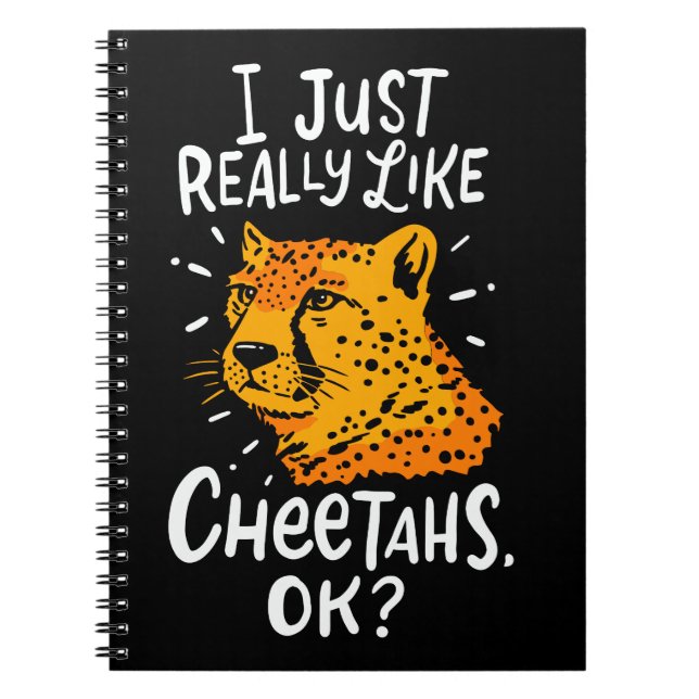 Carnet C'est quoi ? I Just Really Like Cheetahs (Devant)