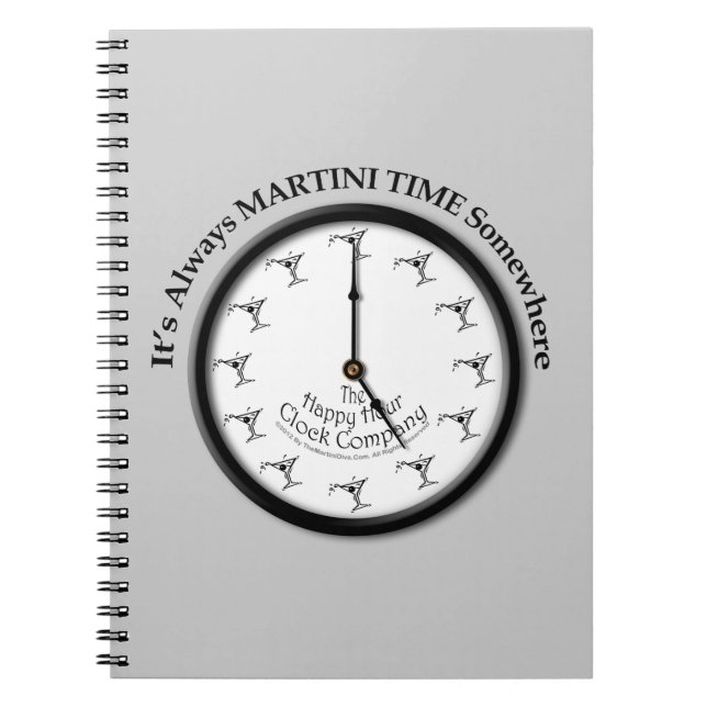 CARNET C'EST TOUJOURS L'HEURE DU MARTINI QUELQUE PART ÉTI (Devant)
