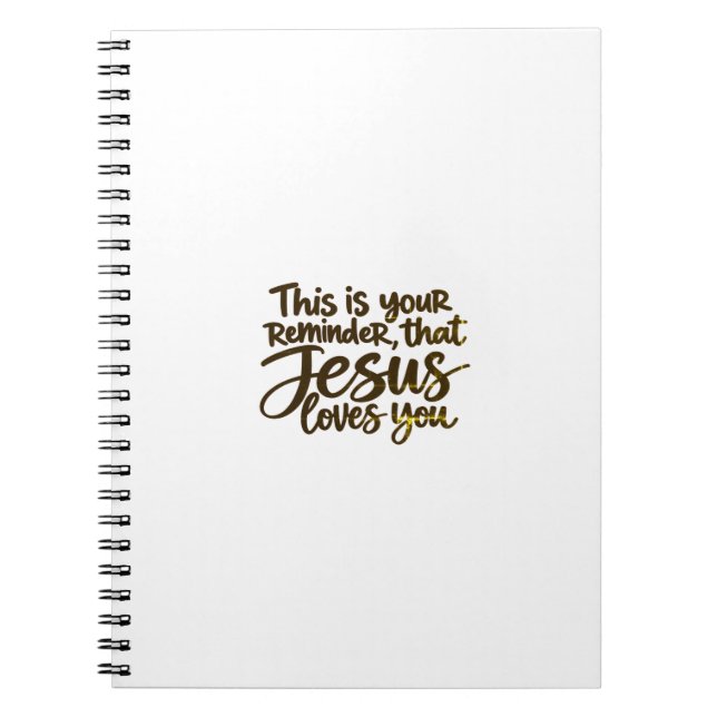 Carnet C'est un rappel que Jésus vous aime (Devant)