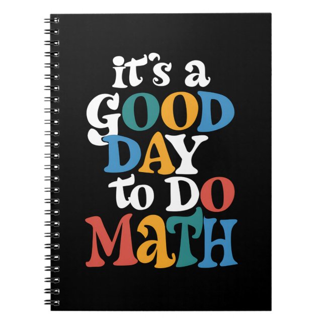 Carnet C'est une bonne journée pour faire des maths Profe (Devant)