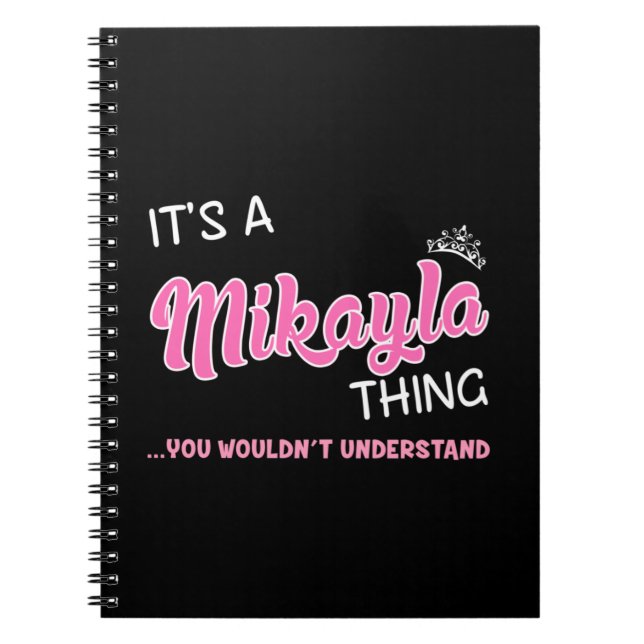 Carnet C'est une chose Mikayla que vous ne comprendriez p (Devant)