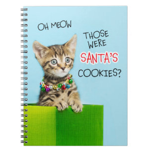 Carnet C'était le chaton de Noël de Santas Cookies