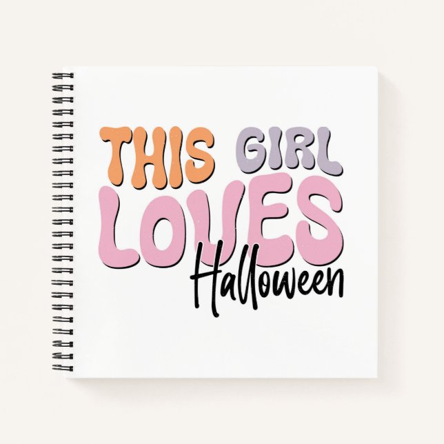 Carnet Cette fille adore Halloween (Devant)