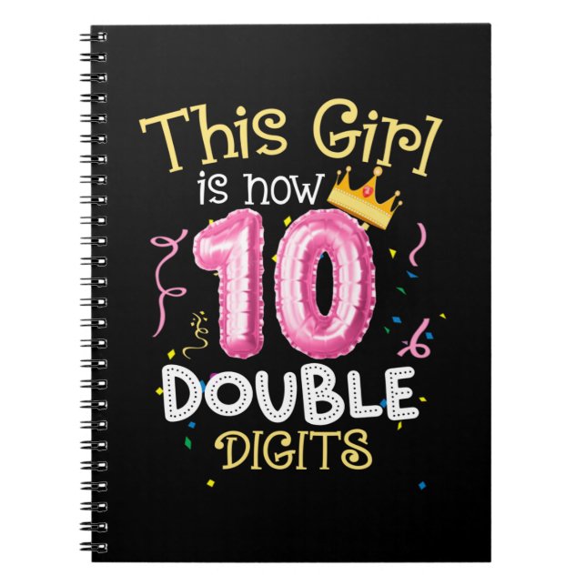 Carnet Cette Fille Est Maintenant 10 Chiffres Double Anni (Devant)
