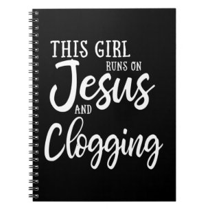 Carnet Cette Fille Fonctionne Sur Jésus Et Clogging Gift