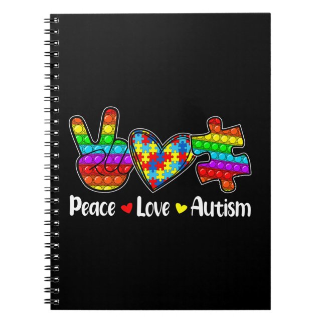 Carnet Cette Nouvelle Poppin Avec Des Discours "Peace Lov (Devant)