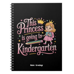 Carnet Cette princesse va à la maternelle Cadeau mignon