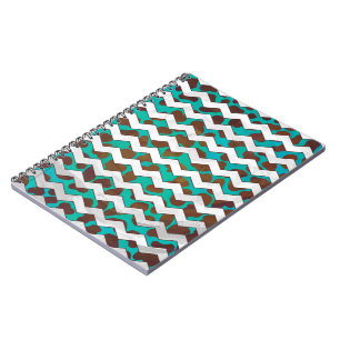 Carnet Cevron Dalmatien Brown et Turquoise