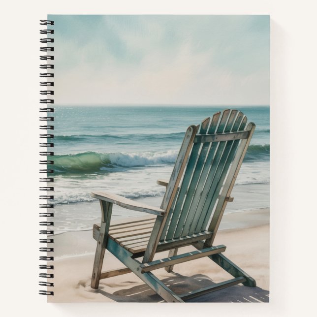 Carnet CHAise ADIRONDACK À L'AQUARELLE SOLITAIRE SUR LA P (Devant)