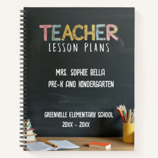 Carnet Chalkboard-Style Teacher Lesson Planner