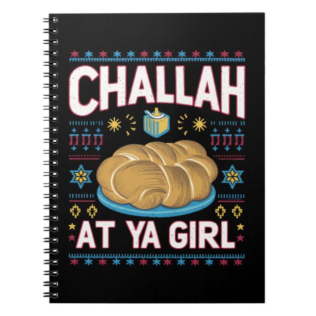 Carnet Challah à ta fille Nourriture drôle de Hanukkah Ch (Devant)