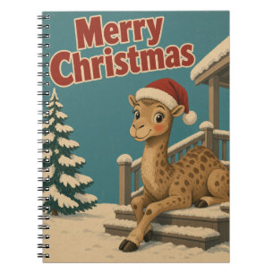 Carnet Chameau Porche d'Hiver Animal Noël