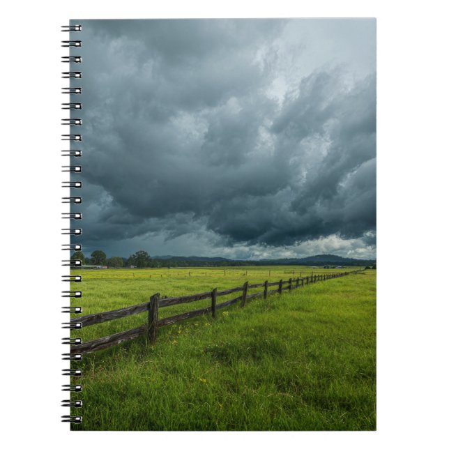 Carnet Champ avec une clôture en bois (Devant)