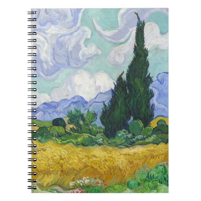 Carnet Champ de blé avec cyprès de Van Gogh (Devant)