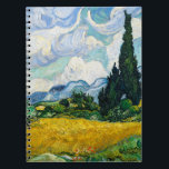 Carnet Champ de blé Van Gogh avec Cyprès. Impressionnisme<br><div class="desc">Carnet Van Gogh "Champ de blé avec cyprès".</div>