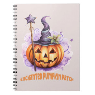 Carnet Champ de citrouilles enchanté – joli jack-o'-lante