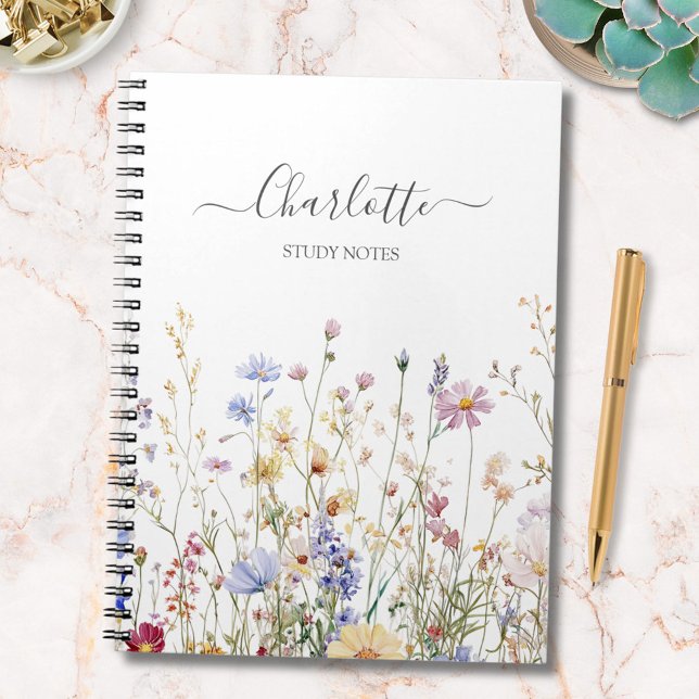 Carnet Champ de Fleurs Sauvages Rustique Jolies Aq (In situ)