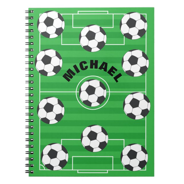 Carnet Champ de soccer personnalisé (Devant)