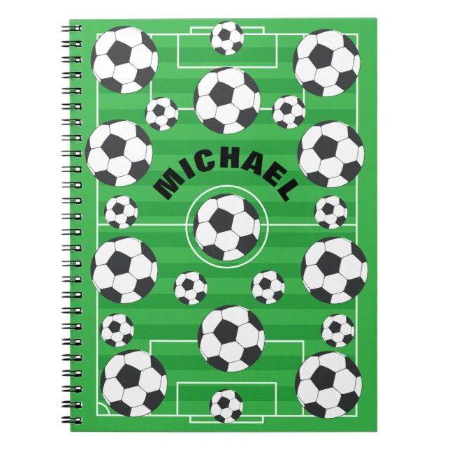 Carnet Champ de soccer personnalisé (Devant)