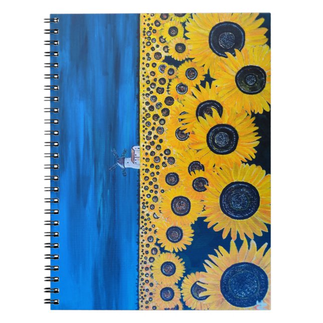Carnet Champ de tournesols Peinture par Alfred Fox (Devant)