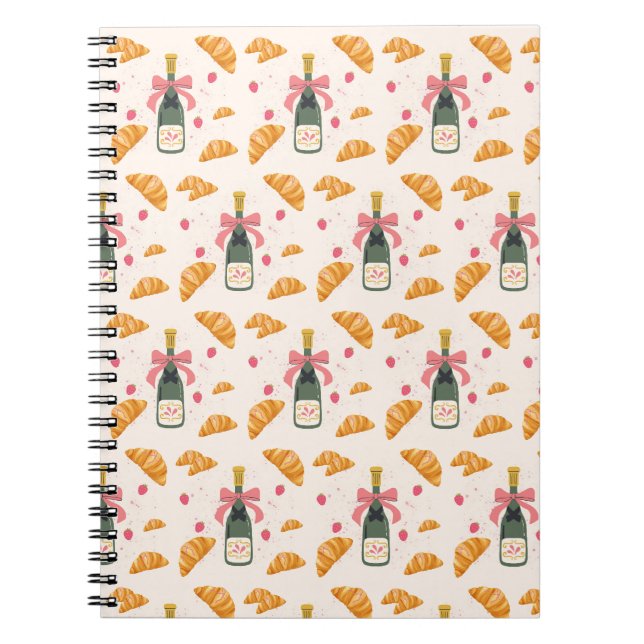 Carnet Champagne et croissants (Devant)