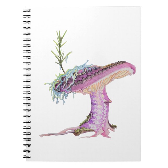 Carnet Champignon Aquarelle Fantaisiste (Devant)