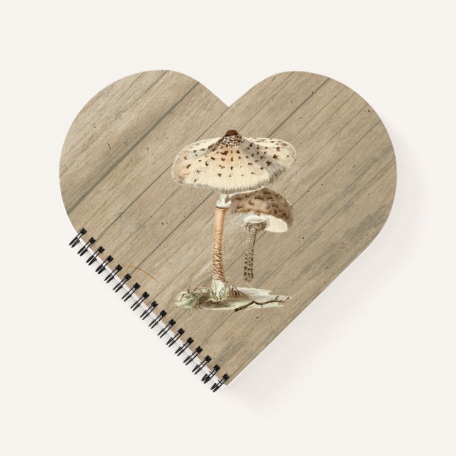 Carnet Champignon de parasol tiré à la main (Devant)
