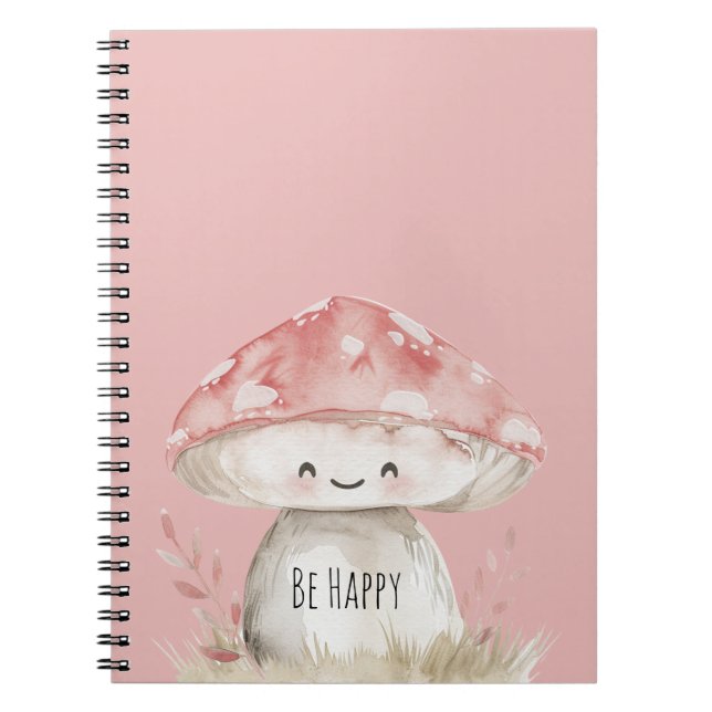 Carnet Champignon être heureux (Devant)