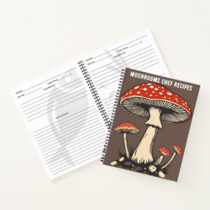 Carnet Champignons Chef Voler Agaric Floral Rouge Et Blan