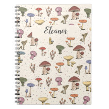 Champignons colorés Doodle Motif - Personnalisable