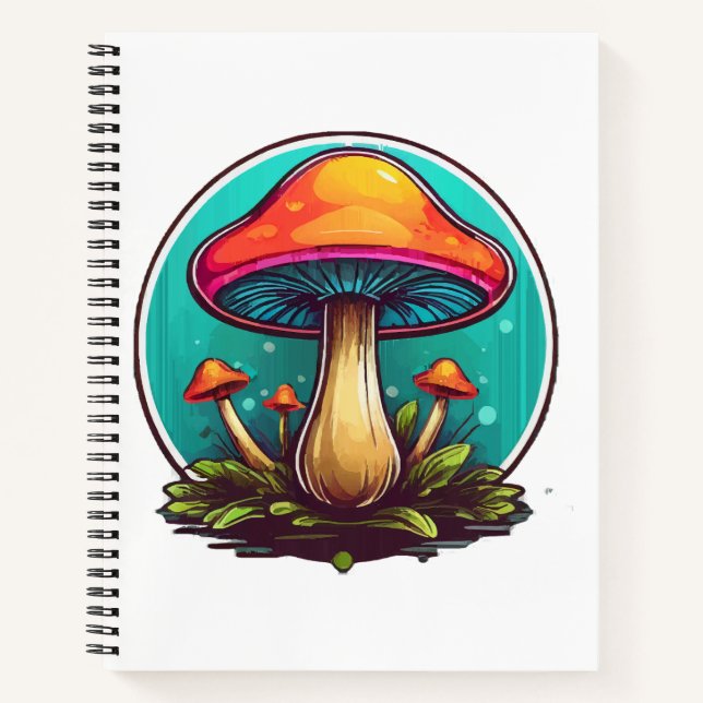 Carnet Champignons Magiques Colorés (Devant)