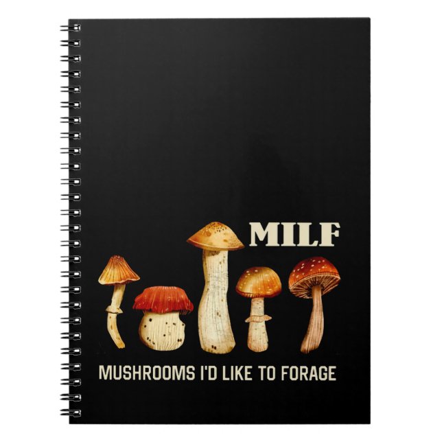 Carnet Champignons Milfs J'Aimerais Fourrer, Champignons  (Devant)