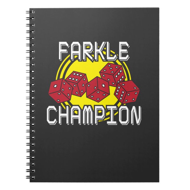 Carnet Champion de Farkle - matrice drôle indiquant, jeu (Devant)